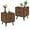 Walnut Double-drawer Nightstand*2, variant on BECHAEO 19.7-Inch Fluted Nightstand Set of 2 with Solid Wood Legs, Mid Century Modern Side Table with Drawers, Modern Walnut Side Table with Open Storage for Living Room, Bedroom, Office, Walnut*2