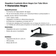 thumbnail image 2 of Regadera Cuadrada BLOOSOM 20 cm Negra Con Tubo 50 cm Y Manerales Negro, 2 of 4