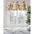 thumbnail image 5 of Vintage Christmas Gingerbread Man Kitchen Valances for Windows Beige Black Plaid Valance Curtains&nbsp; for Kitchen /Living Room/Bedroom/ Bathroom Decor, 54"x18 " ,Rod Pocket 1 Panel,, 5 of 7