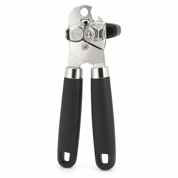 Sitars Built-In Bottle Opener Soft Touch Handle Stainless Steel Manual Can Opener