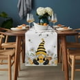 thumbnail image 2 of Yellow Gnomes Table Runner - 90 Inch Long, Kitchen Dining Table Runner Dresser Scarves, Bees Spring Floral Daisy Branches Farmhouse Decor for Coffee Tables Wedding Party Banquet, 2 of 8