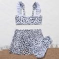 thumbnail image 3 of Kids Girl's 3 Piece Swimsuits Bikini Ruffle Bathing Suit with Cover Up Beach Skirt - Super soft Swimswear, 3 of 6