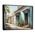 thumbnail image 2 of Designart "The Blue House Cuban Architecture II" Architecture Floater Framed Wall Decor, 2 of 7