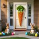 thumbnail image 4 of Letrero decorativo de zanahoria de Pascua | Cortina decorativa para puerta | Decoración de primavera para interiores y exteriores | Adorno festivo para la entrada, patio o porche, 4 of 6