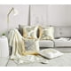 thumbnail image 2 of Dinheiro NeatBlanc Pack de 4 Fundas de Almohada Decorativas Funda de Cojín Hojas con Estampado Dorado 45 x 45 cm para Sofá Dormitorio Coche, 2 of 7