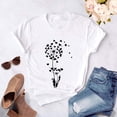 thumbnail image 4 of Pompotops Femmes Été Vintage Imprimé Casual Manches Courtes Tops Blouse, 4 of 5