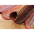 thumbnail image 4 of SAFAVIEH Cape Cod Nowell Striped Braided Area Rug, 4' x 6', Red/Multi, 4 of 7