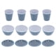 thumbnail image 1 of Juego de vajilla de 12 piezas con rejilla azul oscuro de melamina, taza, tazón y plato para el hogar, restaurante y cocina., 1 of 14