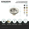 thumbnail image 4 of Kingston Brass K121BPN Fresno 3-1/2 Inch Stainless Steel Kitchen Sink Basket Strainer in Polished Nickel, 4 of 4