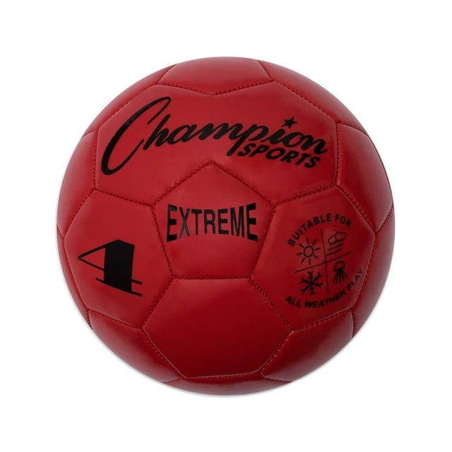Ballon de Soccer Taille 4 Composite Rouge