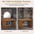 thumbnail image 6 of ChenyueFurn 1 Piece Touch Screen Lighted Mirror Table Set Brown, 6 of 12