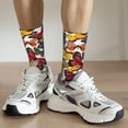 thumbnail image 6 of Vsdgher Retro Floral Butterfly Crew Socks for Men & Women, Breathable Casual Athletic Ankle Socks, 6 of 6
