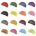thumbnail image 2 of Fashion Turbans Sleeping Handmade Crochet Cover Snood Net Hat Mesh Cap Hair Net WINE RED, 2 of 8