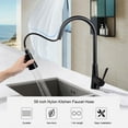 thumbnail image 2 of Pull-Down Kitchen Faucet Replacement Hose with Matte Black Finish Head - LIVINGbasics®, 2 of 6