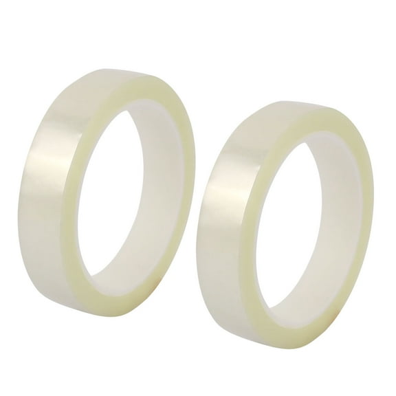 2Pcs 2cm Single Sided Strong Self Adhesive Tape 50M Length Flame Clear