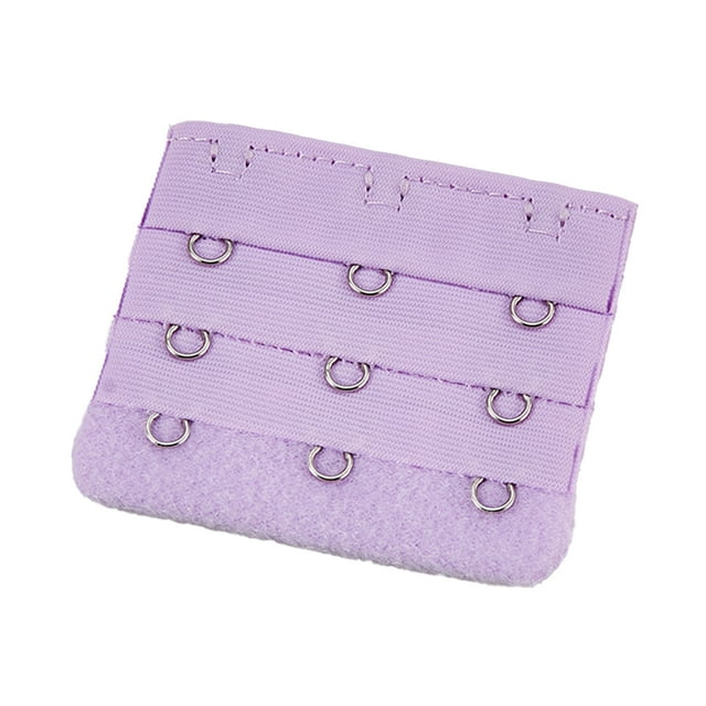 serony Extension Strap Bra Extender Buckle 3 Hook Women Accessories Practical Elastic Multicolor Clips Tight 3 Rows Underwear purple