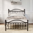 thumbnail image 5 of Gaderth Twin Size Metal Platform Bed Frame,Mattress Foundation Victorian Style Wrought Iron-Art Headboard&Footboard, Under Bed Storage,Noise Free,No Box Spring Needed,Easy Assembly, 5 of 8