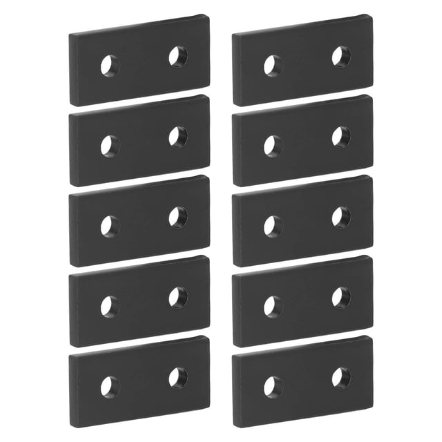10PCS Flat Tie Plate, Aluminum Alloy 2 Holes, Rustproof, Metal Fixing Bracket Connector, No Deformation, Sufficient Quantity, Fine Workmanship, Various