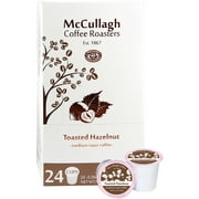 McCullagh Coffee Roasters Toasted Hazelnut Medium Roast Single Serve Coffee Cups, 24 count, (Pack of 4)
