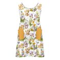 thumbnail image 7 of hengsof Girls Sleeveless Dress 3-14 Years Fashionable Sweet Floral Print A-Line Pocket Shift Sundress for Kids Spring Summer Casual Outfit, 7 of 7