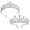 Silver, variant on GIRACOA Rhinestone Bridal Tiara 2 pack Crystal Wedding Crown for Bridal and Flower Girls Headpiece with Comb (Crystal)