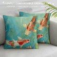 thumbnail image 3 of RUIYC Throw Pillow Cover Carp Fish in Pond,Spring Pool Fish Lotus Leaf Square Pillow Case Cushion Covers for Men Woman,Pillowcase, 3 of 5