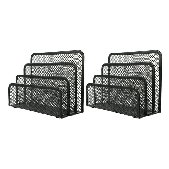 2Pcs  Four Layers File Racks Document Holders Office Desktop File Storage Organizers