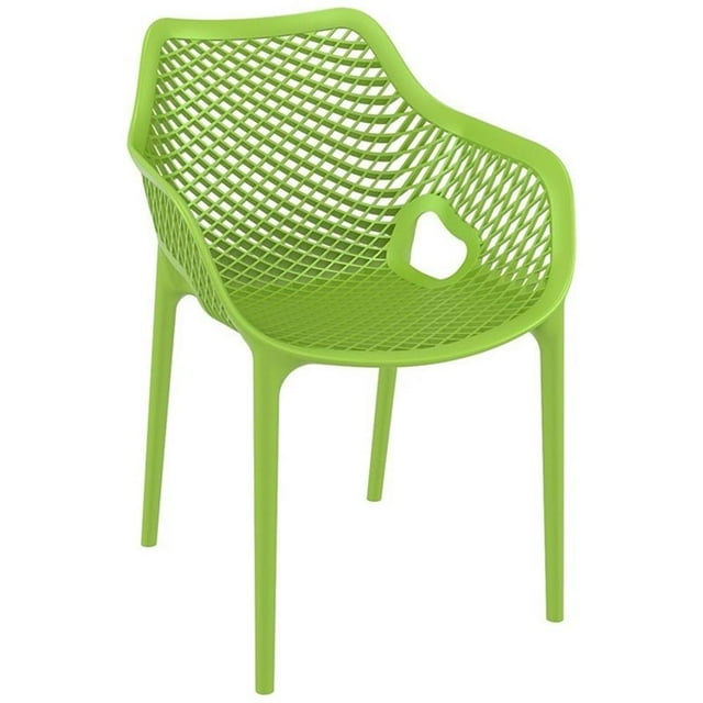 Compamia Air TG Chaise de Salle à Manger d'Extérieur pour Patio avec Accoudoirs, Vert Tropical
