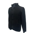 thumbnail image 4 of xiaxaixu Men Sweaters Long Sleeve Cardigan Solid Color Stand Collar Button Down Sweaters Fall Winter Knitted Coats with Pockets, 4 of 7