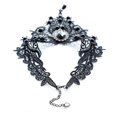 thumbnail image 2 of Gargantilla con colgante de cadena de encaje negro para mujer, estilo gótico, para fiesta, N695, 2 of 4