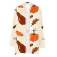 thumbnail image 4 of Floleo Clearance Fall Clothes For Women Fashion Woman Long Sleeve T-Shirt Autumn Open Front Christmas Cardigan Loose Outerwear Printing Blouse Coat Tops Red, 4 of 4