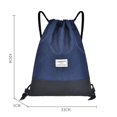 thumbnail image 2 of Gym Bag With Zipper Inside Pocket Sports Bag Waterproof Hipster Gym Bag Gym Bag Lined Backpack With Adjustable Drawstring Sports Bag Gym Sack For Women and Men, 2 of 7