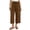 Brown, variant on Womens Pants Suit Wide Leg Cigarette - Frayed Hem Work Black XXL