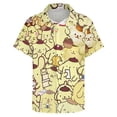 thumbnail image 3 of Pompompurin Men's Hawaiian Shirts Short Sleeve Button Down Casual Shirts Summer Tropical Aloha Beach Shirts, 3 of 7