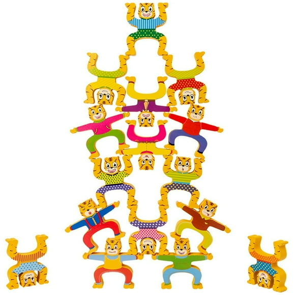 Balance Board Safe And Non-toxic Parent-child Interactive Toys Fun Family Party Games 16PCS Easy To Carry Building Block