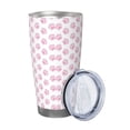 thumbnail image 2 of KLL Pink Paw Print 40oz Stainless Steel Insulated Car Cup with Spillproof Lid - Keep Your Drink Hot or Cold on the Go-Straw Three-piece Set, 2 of 8