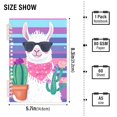 thumbnail image 3 of Haosy Alpaca Holding Cactus Notebooks 2 Pcs 1-subject Journal 60 Sheets A5 College Ruled Paper Detachable Ring 8.3"x5.7", 3 of 8