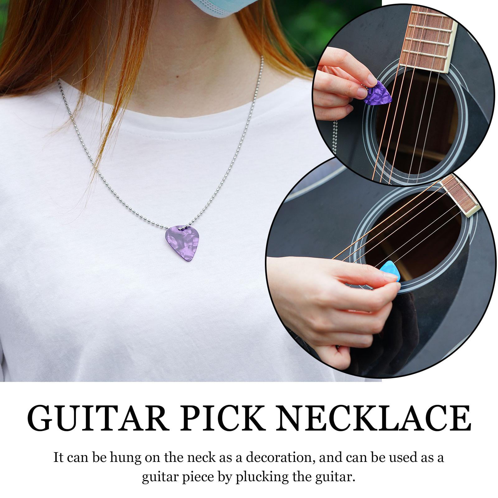 Guitar Pick Necklace Chain-Acoustic - Backstage Attitudes Jewelry