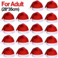 thumbnail image 3 of 20/1Pcs Christmas Hats Adults Kids Non-woven Red Santa Claus Hat Xmas Caps Merry Christmas Home New Year Festive Party Supplies, 3 of 5