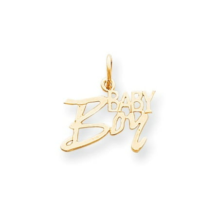10k Yellow Gold Baby Boy Charm Pendant