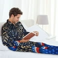 thumbnail image 5 of KLL Fireworks Sleepwear Mens Flannel Pajamas,Long Cotton Pj Set, 5 of 7