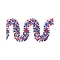 thumbnail image 2 of 4th of July Foil Garland Decoration, Red White and Blue Luminous PVC Hanging Wreath Garland, Cuttable Patriotic Party Decor for Independence Day Memorial Day Door Window Fence Mantle Railing, 2 of 6