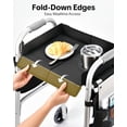thumbnail image 4 of Walker Tray for Folding Walker – Foldable Tray for Walkers with Side Pockets & Cup Holder, Spill-Proof, Easy Install with Straps, Fits Rolling Walkers with Side Bars, for Meals & Drinks, 4 of 8