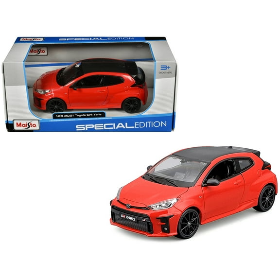 2021 Toyota GR Yaris Red with Carbon Top "Special Edition" Series 1/24 Diecast Model Car by Maisto
