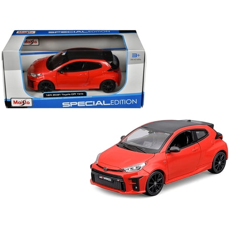 2021 Toyota GR Yaris Red with Carbon Top "Special Edition" Series 1/24 Diecast Model Car by Maisto