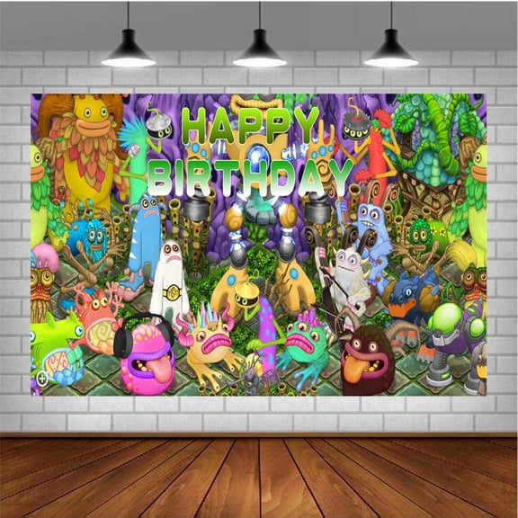 My Sing Monster Backdrop Party Supplies Taspestry Background Banner Birthday Wall Decor Post Lover