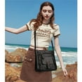 thumbnail image 6 of QYMHOODS Leather Crossbody Bag with Adjustable Strap Multi-Pockets Shoulder bag for Everyday Use,Black, 6 of 7