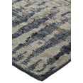 thumbnail image 3 of 6' X 9' Blue Gray and Tan Wool Abstract Hand Knotted Area Rug, 3 of 11