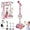 Pink, variant on New Karaoke Microphone Toy, 5-in-1 Kid Star Microphone with Stand Bluetooth, Adjustable Height Kids Karaoke Microphones with Music&Light, Christmas and Birthday Gifts for Girls and Boys (Pink)