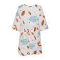thumbnail image 3 of Robe Décontractée pour Femmes Mode Été Femmes Manches Trois-Quarts Imprimé Matsuba Robe Taille Haute Robe pour Femmes Décontractée Été Robe d'Été Chaussures pour Femmes, 3 of 6
